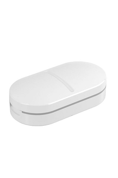 Flippy Flippy Medicine Organizer, Cutter/Crusher, Portable, 8.5x4.5x2.5 cm, White