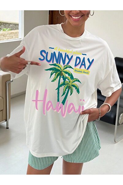 Jose Clothing Tricou imprimat cu mânecă scurtă cu croială supradimensionată