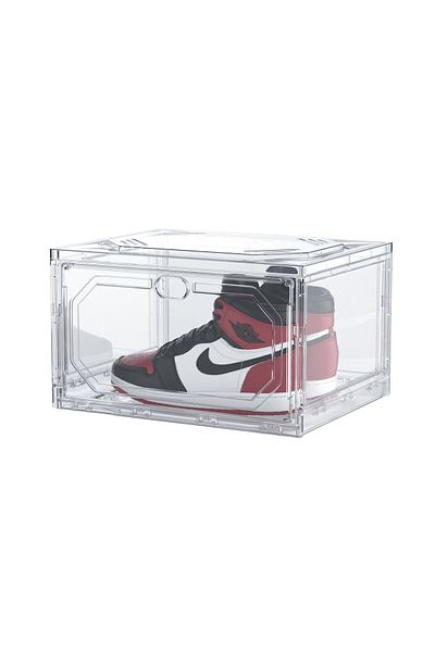 Flippy Flippy Shoe Organizer, 36x28x21 cm, Transparent, PP+ABS, with Magnetic Side Doors
