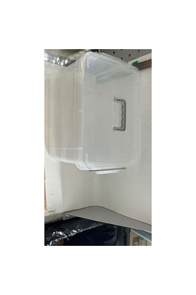 Flippy Storage Box, Suitcase Type, For Food, Toys, Accessories, Transparent, 24x17x13.5 Cm