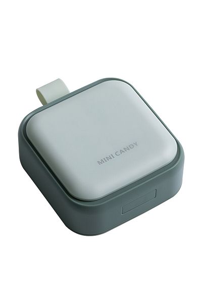 Flippy Flippy Mini Medicine Storage Box, 4 Compartments, Portable, Gray, 7.5x7.5x3 cm