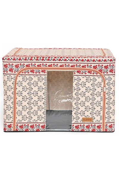 Flippy 66 L Cotton Storage Box, 52 X 42 X 39 Cm, Metal Frame, Traditional Plastic Base Support