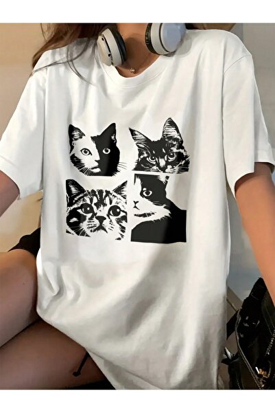 Jose Clothing Tricou imprimat cu mânecă scurtă cu croială supradimensionată