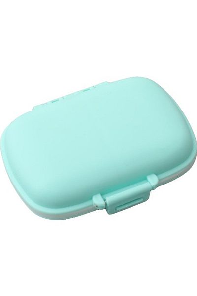 Flippy Organizator medicamente, Plastic, 8 compartimente, 0.1 L, Albastru, Flippy, 11 x 7 cm