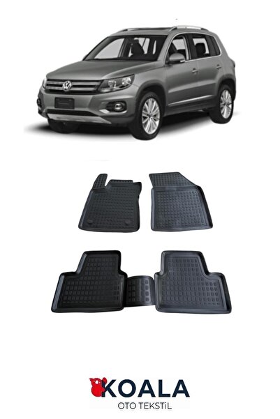 KoalaOtoTekstil Volkswagen Tiguan Paspas 2007 2015 Arası 3d Havuzlu Paspas