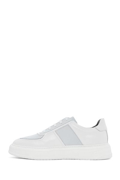 Derimod Men's White Lace-Up Leather Sneaker 25Sfd 724318