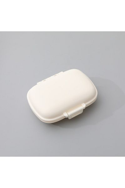 Flippy Medicine Organizer, Plastic, 8 Compartments, 0.1 L, White, Flippy, 11 x 7 cm
