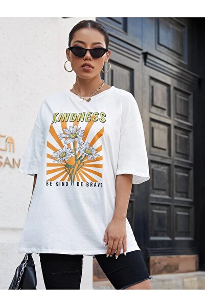 Jose Clothing تي شيرت مطبوع بأكمام قصيرة وقصة كبيرة الحجم