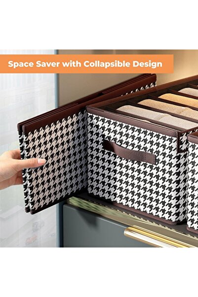 Flippy Storage Box, Flippy, For Clothes, Linen, Socks and Bras, Fabric Material, 6 Compartments, 44x30x20 c