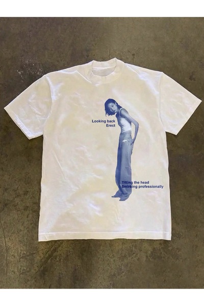 Jose Clothing Tricou imprimat cu mânecă scurtă cu croială supradimensionată