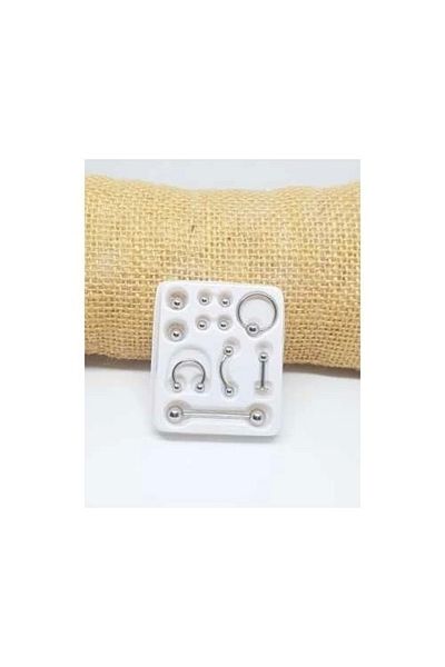 Epilons 11 Piece Surgical Steel and Piercing Ball Set - Piercings