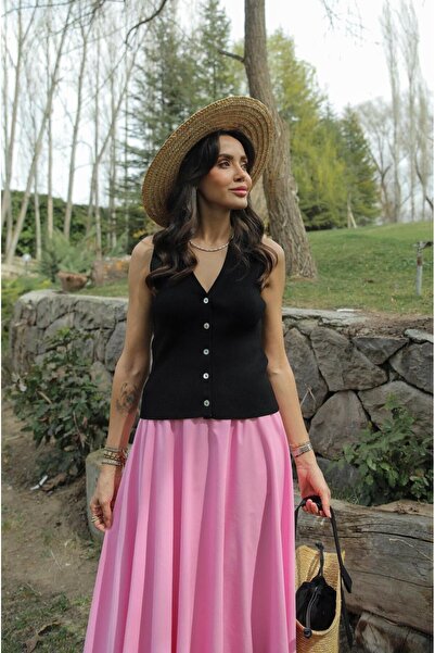 Havoş Black Davino Polo Neck Knitwear Vest