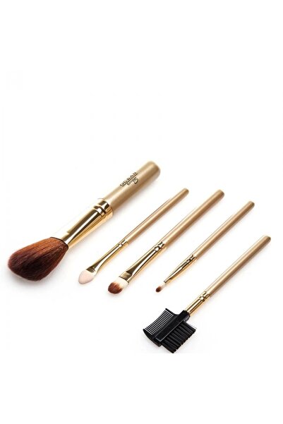 Epilons مجموعة فرش مكياج صفراء مكونة من 5 قطع 140