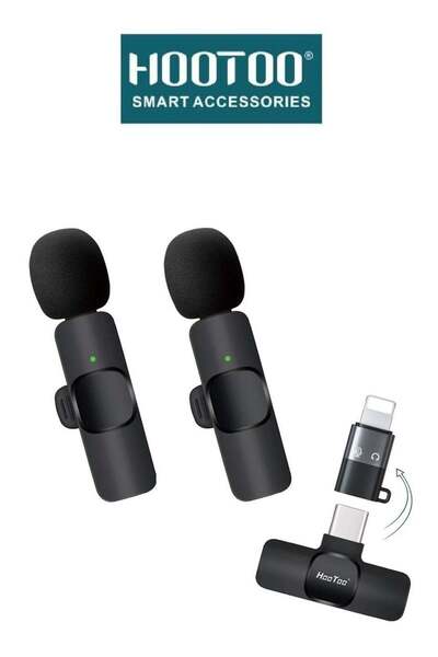 HooToo هوتو ميكروفون مزدوج لاسلكي للهواتف