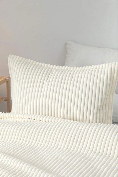 Merinos Modern Line Ecru Blanket - 3 Piece Set