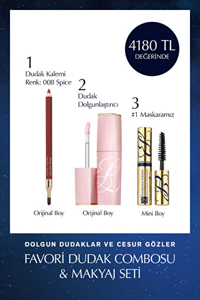 Estee Lauder Favori Dudak Combosu & Makyaj Seti - Dudak Kalemi, Dudak Dolgunl...