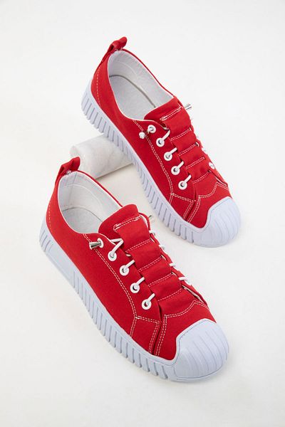 SOHO 20498 Damen-Sneaker aus rotem Leinen