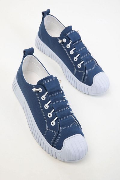 SOHO 20498 Blau Leinen Damen Sneaker