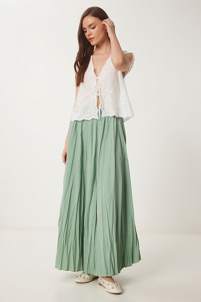 Happiness İstanbul Damen Green Effect WrinkleWork ausgestellter Webeffekt DD01347