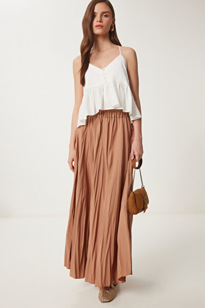 Happiness İstanbul Dámska letná tkaná sukňa s efektom sušienky DD01347