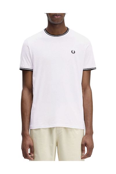 Fred Perry ΜΠΛΟΥΖΑ, ΑΝΔΡΙΚΗ, ΣΤΡΟΓΓΥΛΗ ΛΑΙΜΟΥ, ΚΟΝΤΟΜΑΝΙΚΙΑ, ΔΙΧΡΩΜΙΑ, ΚΕΝΤΗΜΕΝΟ ΛΟΓΟΤΥΠΟ