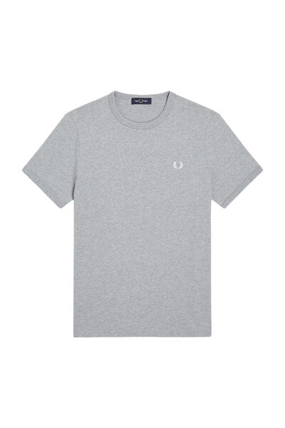Fred Perry Men's T-Shirt - Color, Short Sleeve, Round Neck, Logo Printed