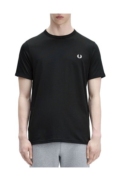 Fred Perry Férfi póló - színes, rövid ujjú, kerek nyakú, logóval nyomtatott