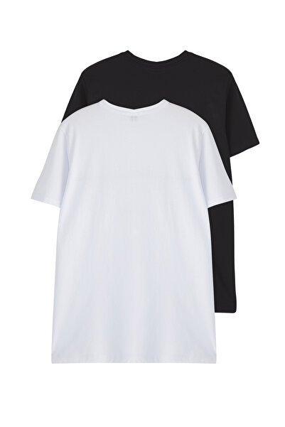 Trendyol Collection Černo-bílý 2-balení Regular fit TMNSS25TS00232