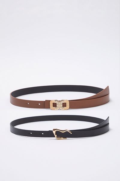 Trendyol Collection Dámský opasek Bad Creative 2 Pack Driving Leather Look