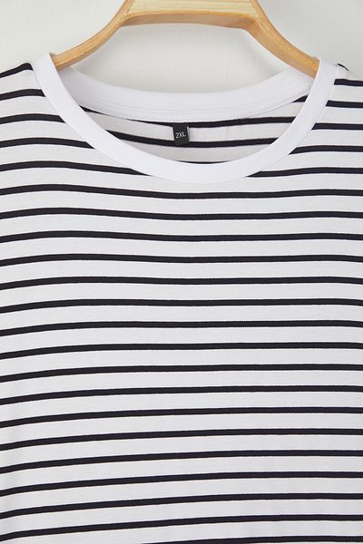 Trendyol Curve Black-White 3-Pack T-Shirts Large Size Tbbss25Bf00071