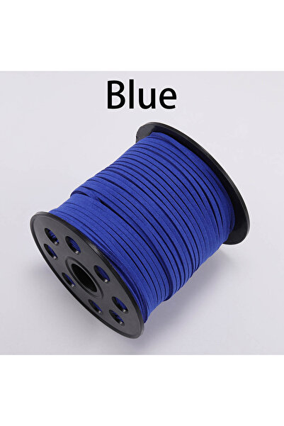 St.kunkka حبل مضفر من الجلد السويدي الصناعي مسطح 2.5 مم × 20 متر أزرق 5/10/20...