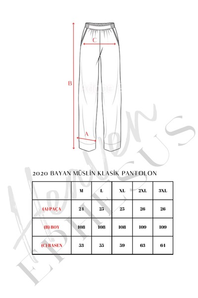 TCT TEKSTİL Muslin Classic Pants - 2020
