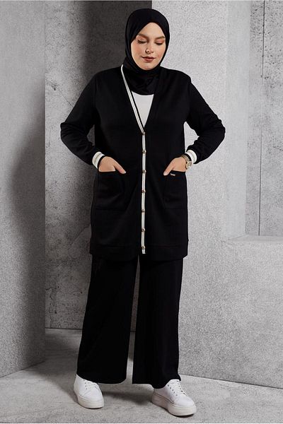 Alvina Σετ με Παντελόνι Plus Size - Μοντέλο 20486