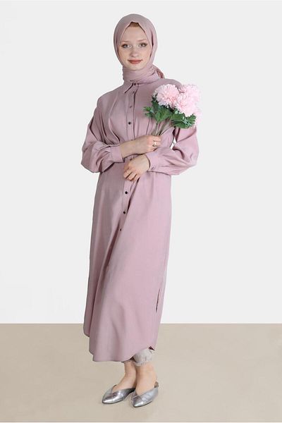 Alvina Belted and Pleated Detailed Tunic 42702