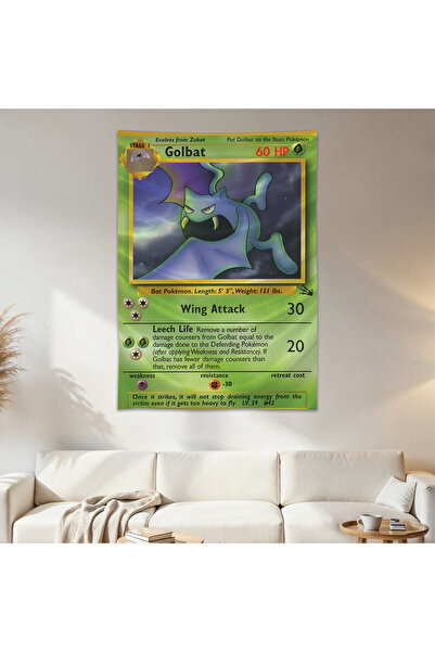 Geek Cultcha Golbat Pokemon Card Wall Cloth Wall Tapestry First Quality Satin...