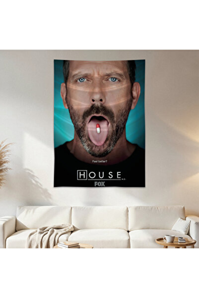 Geek Cultcha Dr. House Duvar Örtüsü Duvar Halısı Birinci Kalite Saten Kumaş P...
