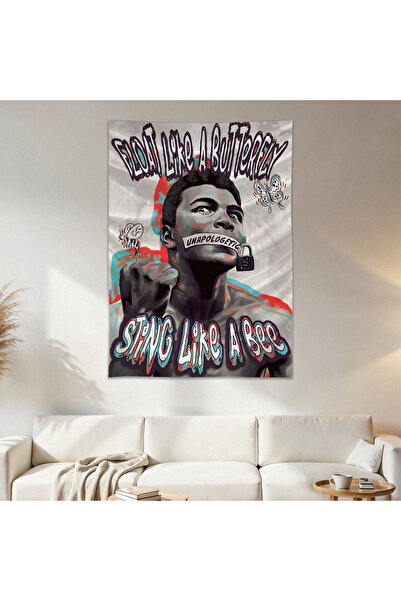 Geek Cultcha Muhammad Ali Wall Drape Wall Tapestry First Quality Satin Fabric...
