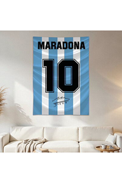 Geek Cultcha Maradona Wall Drape Wall Tapestry First Quality Satin Fabric Poster