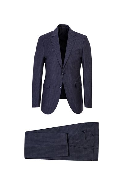 Abdullah Kiğılı Slim Fit Slim Fit Woolen Classic Plaid Suit