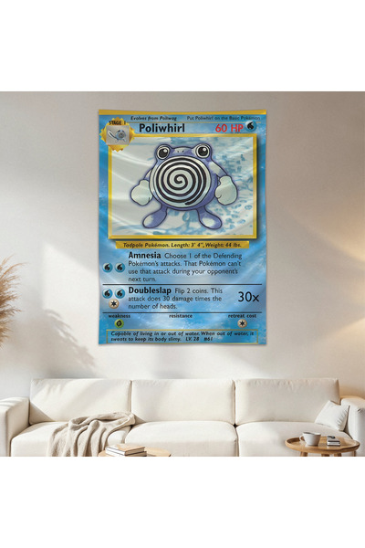 Geek Cultcha Polywhirl Pokemon Card Wall Drape Wall Tapestry First Quality Sa...