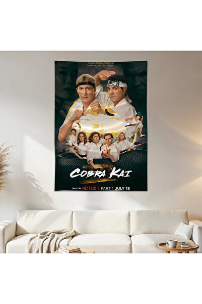 Geek Cultcha Cobra Kai Wall Cloth Wall Tapestry First Quality Satin Fabric Po...