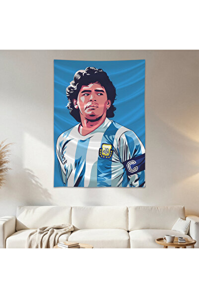 Geek Cultcha Maradona Wall Drape Wall Tapestry First Quality Satin Fabric Poster