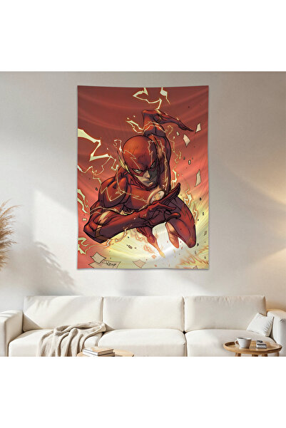 Geek Cultcha The Flash Wall Drape Wall Tapestry First Quality Satin Fabric Po...