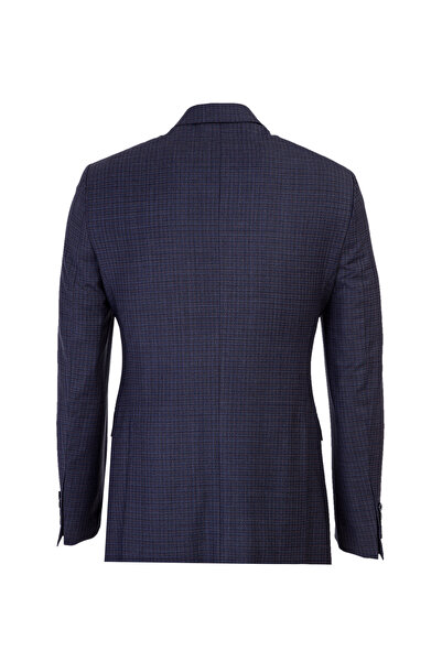 Abdullah Kiğılı Slim Fit Dar Kesim Yünlü Klasik Ekose Takım Elbise