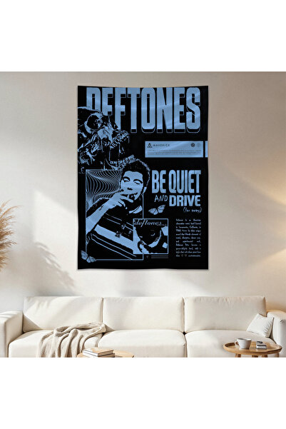 Geek Cultcha Deftones Duvar Örtüsü Duvar Halısı Birinci Kalite Saten Kumaş Po...
