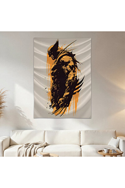 Geek Cultcha Wolverine Wall Drape Wall Tapestry First Quality Satin Fabric Po...