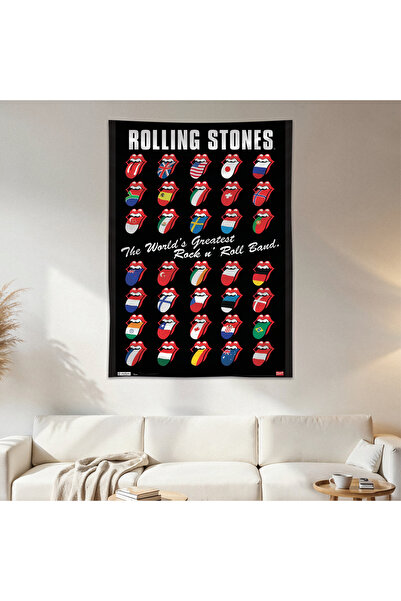 Geek Cultcha The Rolling Stones Wall Drape Wall Tapestry First Quality Satin ...