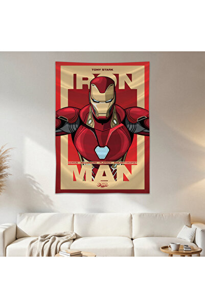 Geek Cultcha Iron Man Wall Cloth Wall Tapestry First Quality Satin Fabric Poster