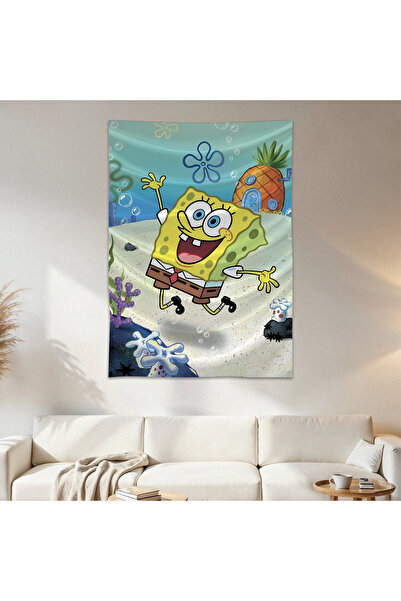 Geek Cultcha Sponge Bob Sünger Bob Duvar Örtüsü Duvar Halısı Birinci Kalite S...