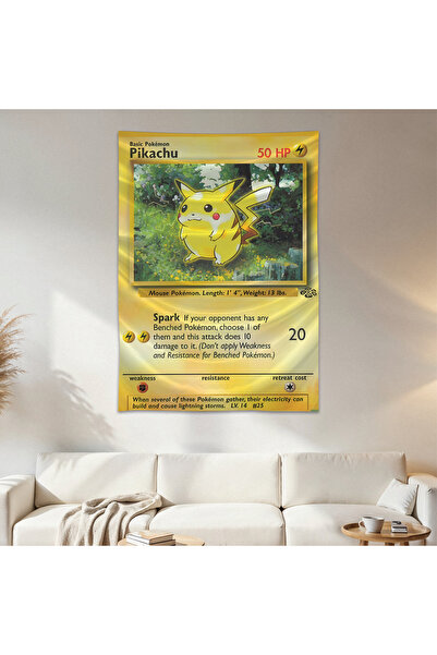 Geek Cultcha Pikachu Pokemon Kartı Duvar Örtüsü Duvar Halısı Birinci Kalite S...